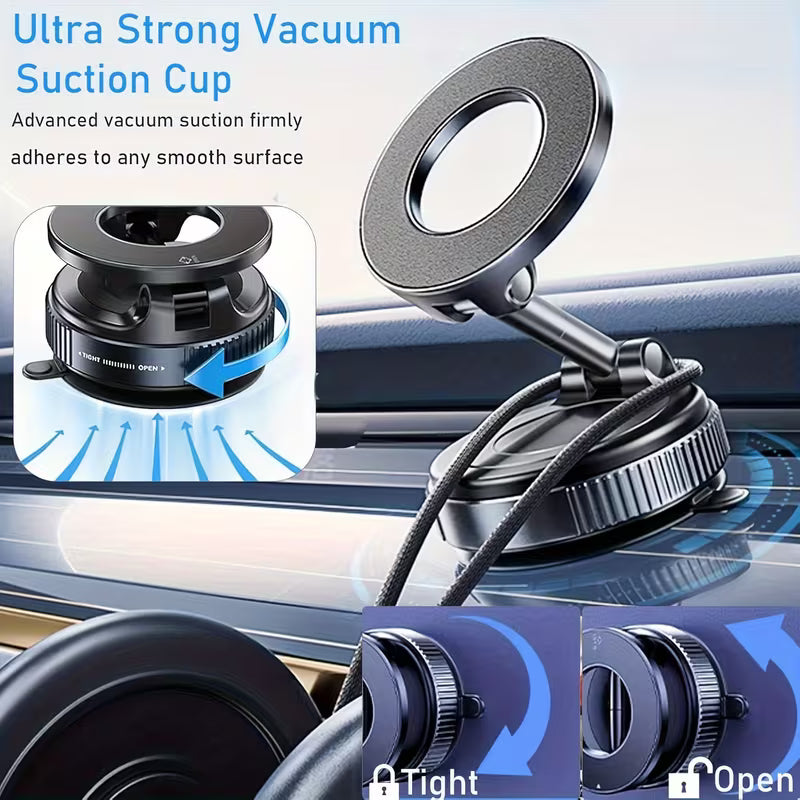 360 ° Adjustable Magnetic Mobile Phone Holder, Suitable for Car/gym/mirror/smooth Surface/bathroom Mirror, Portable Folding Car Phone Holder, Compatible with All Smart Phones And Models, Foldable Design, Used By Drivers, Includes A Bulldog Stand