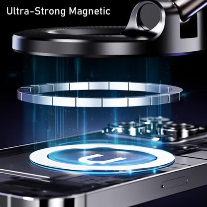 360 ° Adjustable Magnetic Mobile Phone Holder, Suitable for Car/gym/mirror/smooth Surface/bathroom Mirror, Portable Folding Car Phone Holder, Compatible with All Smart Phones And Models, Foldable Design, Used By Drivers, Includes A Bulldog Stand